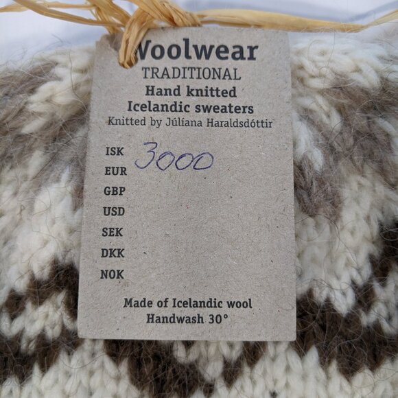 Traditional Icelandic Wool Hat Hand Knitted Júlíana Haraldsdóttir NEW WITH TAG - Picture 2 of 9
